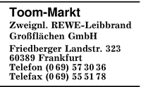Toom-Markt Zweignl. REWE-Leibbrand Groflchen GmbH