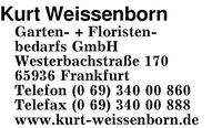 Weissenborn Garten- + Floristenbedarfs GmbH, Kurt