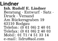 Lindner, Inh. Rudolf E. Lindner