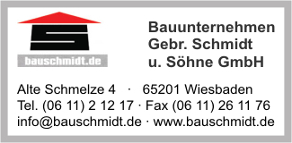 Bauunternehmen Gebr. Schmidt & Shne GmbH