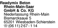 Readymix Beton Rhein-Main-Saar GmbH & Co. KG
