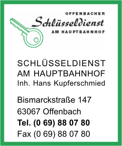 Offenbacher Schlsseldienst Inh. Hans Kupferschmied