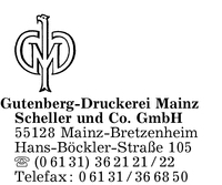 Gutenberg-Druckerei Mainz Scheller und Co. GmbH