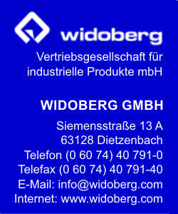 Widoberg Vertriebsgesellschaft fr industrielle Produkte mbH