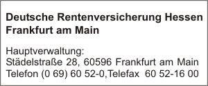 Deutsche Rentenversicherung Hessen Frankfurt am Main