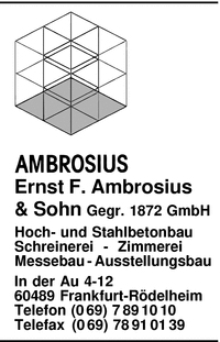 Ambrosius & Sohn GmbH, Ernst F.