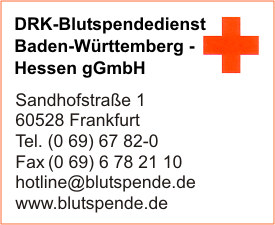DRK-Blutspendedienst Baden-Wrttemberg-Hessen gGmbH