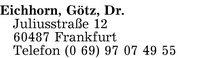 Eichhorn, Dr. Gtz