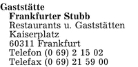 Frankfurter Stubb
