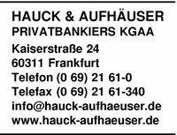 Hauck & Aufhuser Privatbankiers KGaA