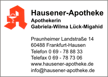 Hausener-Apotheke, Apothekerin Gabriela-Wilma Lck-Migahid