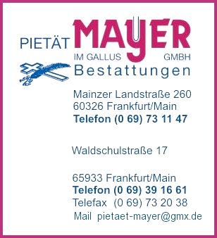 Pietät Mayer im Gallus GmbH