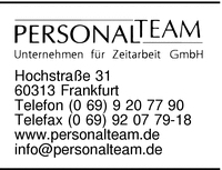 Personal Team Unternehmen fr Zeitarbeit GmbH