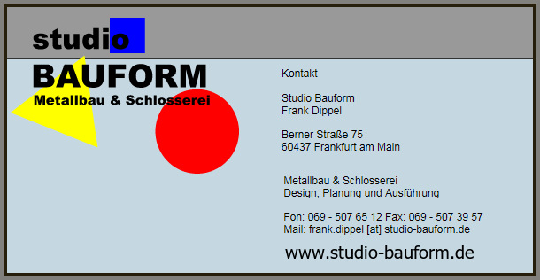 Studio Bauform - Frank Dippel