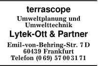 terrascope Umweltplanung und Umwelttechnik Lytek-Ott & Partner