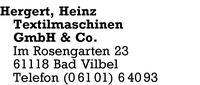 Hergert Textilmaschinen GmbH & Co., Heinz