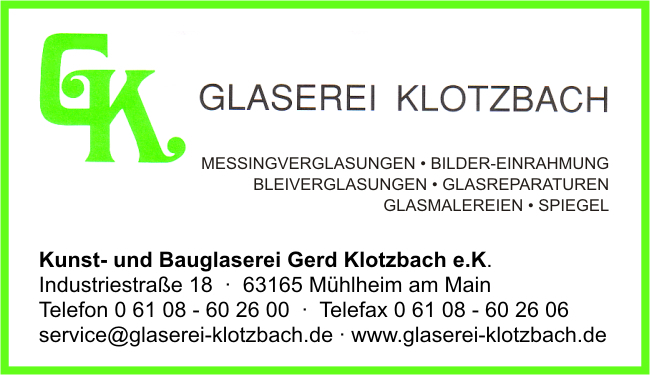 Kunst- und Bauglaserei Gerd Klotzbach e.K.
