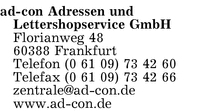 ad-con Adressen und Lettershopservice GmbH