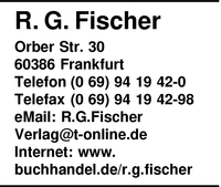 Fischer Verlag Buchhandel, Rita G.
