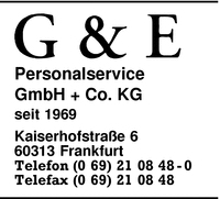 G & E Personalservice GmbH + Co. KG