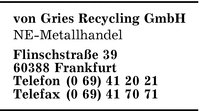 Gries Recycling GmbH, von
