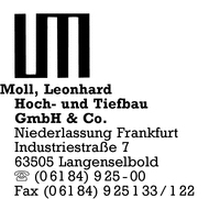 Moll Hoch- und Tiefbau GmbH & Co., Leonhard