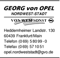 Autohaus Georg von Opel GmbH & Co. Nordwest-Stadt
