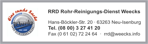 RRD Rohr-Reinigungs-Dienst Weecks
