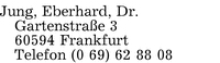 Jung, Dr. Eberhard